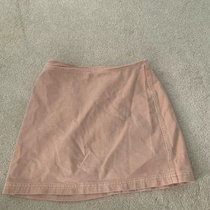 bdg pink denim skirt